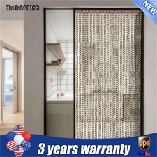 Boho Natural Wood and Bamboo Beaded Curtain for Doorway Room Divider 74.8 inch