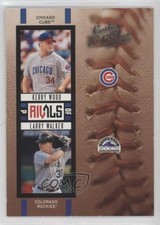 2005 Donruss Leather & Lumber Rivals /2000 Kerry Wood Larry Walker #R-7 HOF 10k8