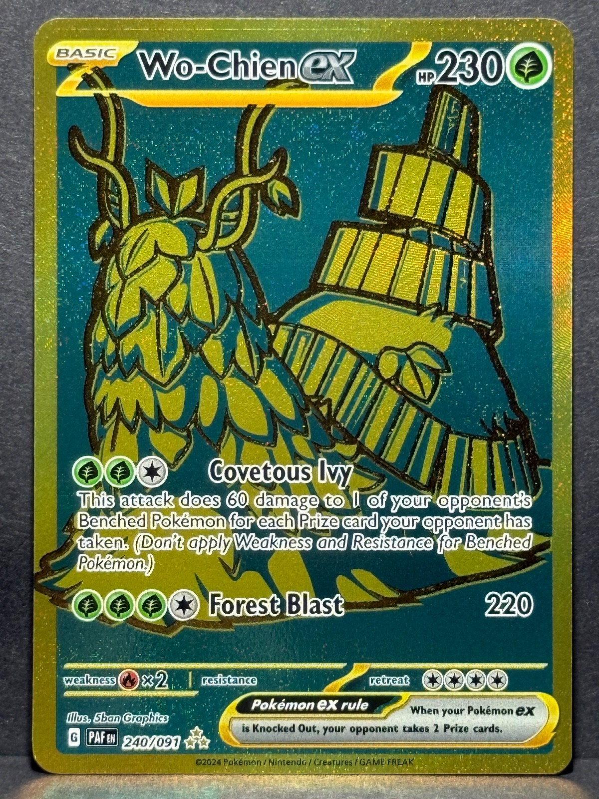 Wo-Chien ex 240/091 SV: Paldean Fates Holo NM