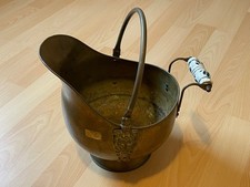 Kolka zdobiona porcelanowa doniczka na kwiaty mosiądz stara vintage .