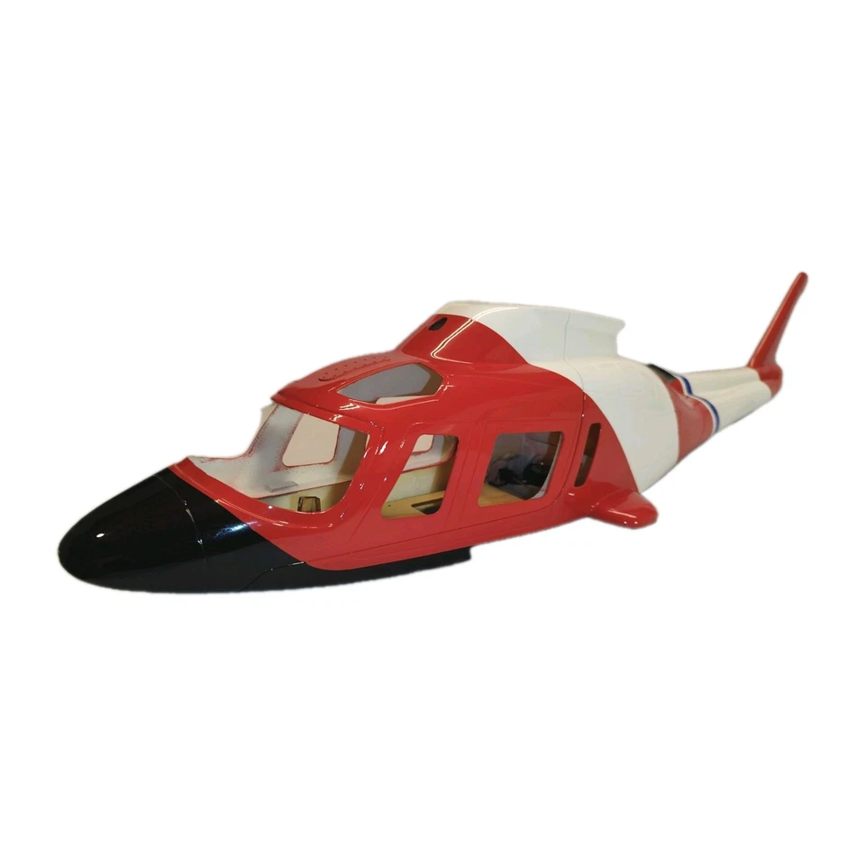 Hubschrauberrumpf GFK mit Einziehfahrwerk Scale Rumpf A109 450er Größe - Bild 3 von 4