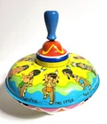 Vintage Collectible Ohio Art Tin Spinning Top - Ten Little Indian Boys