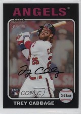 2024 Heritage High Number Rookies Chrome Black Border /75 Trey Cabbage #109 19yg
