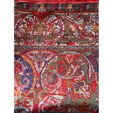 Ralph Lauren Home King Flat Sheet Red Paisley...