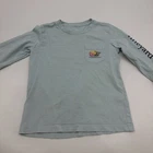 Vineyard Vines Long Sleeve T-shirt Kids Boys 5 Light Green Pocket Logo.#47992