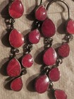 Sterling Silver & Coral  Cascading Chandelier Earrings  Southwestern Artisan — photo 9