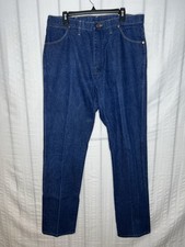 Vintage Wrangler 13MWZ 70 s Blue Denim Jeans Cowboy Cut Made In USA Talon 36x36