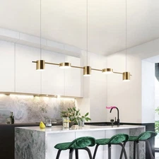 Nordic Kitchen Island Lighting Pendant Light 5 Light Linear Chandeliers Fixtures