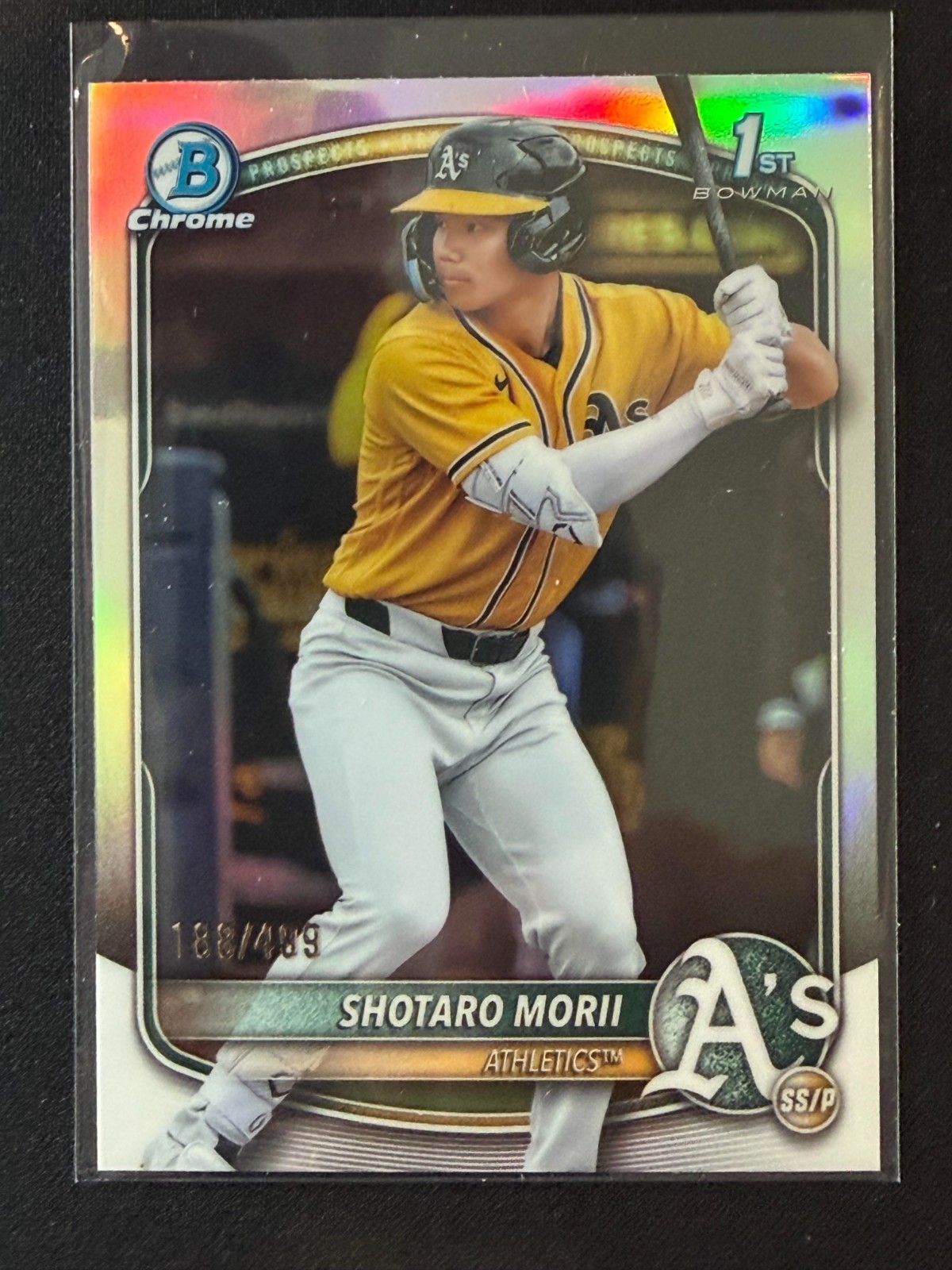 2025 Bowman Chrome 1st Shotaro Morii Refractor /499 Athletics
