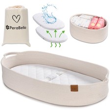 Baby Changing Basket for Baby Dresser, Moses Basket for Babies, Cotton Rope D...