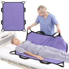 Multipurpose 43" x 36" Positioning Bed Pad with Reinforced Handles Patient Dr...