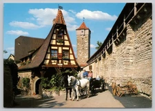 Rothenburg ob de Tauber Old Forge Vintage Continental Postcard