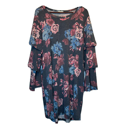 knee length dresses for ladies PRETTYGARDEN Womens Casual V Neck Boho Maxi Dress Flowy Aline Bell Sle main image 1