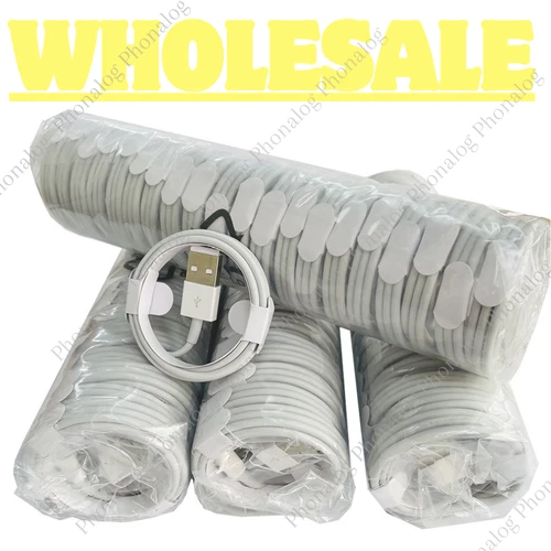 Bulk Lot USB Cable For Apple iPhone 14 13 12 Pro Max XR XS 5 6 8 7 Charger Cord - Picture 1 of 10