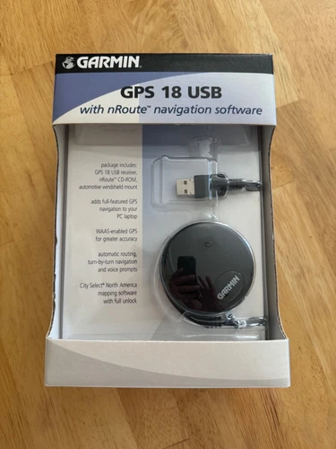 Garmin GPS 18 Receiver with nRoute Navigation Software, Unused.
