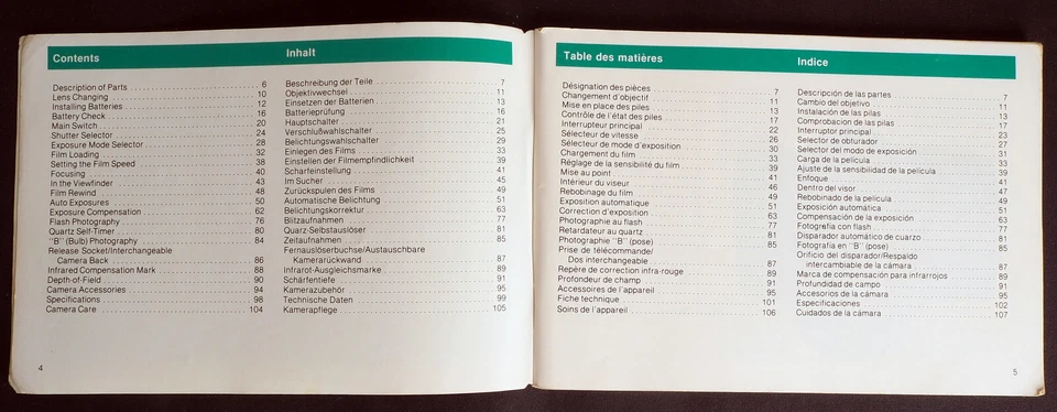 Original Contax 137 MD Quartz Camera User Manual - Excellent - Image 3 of 4
