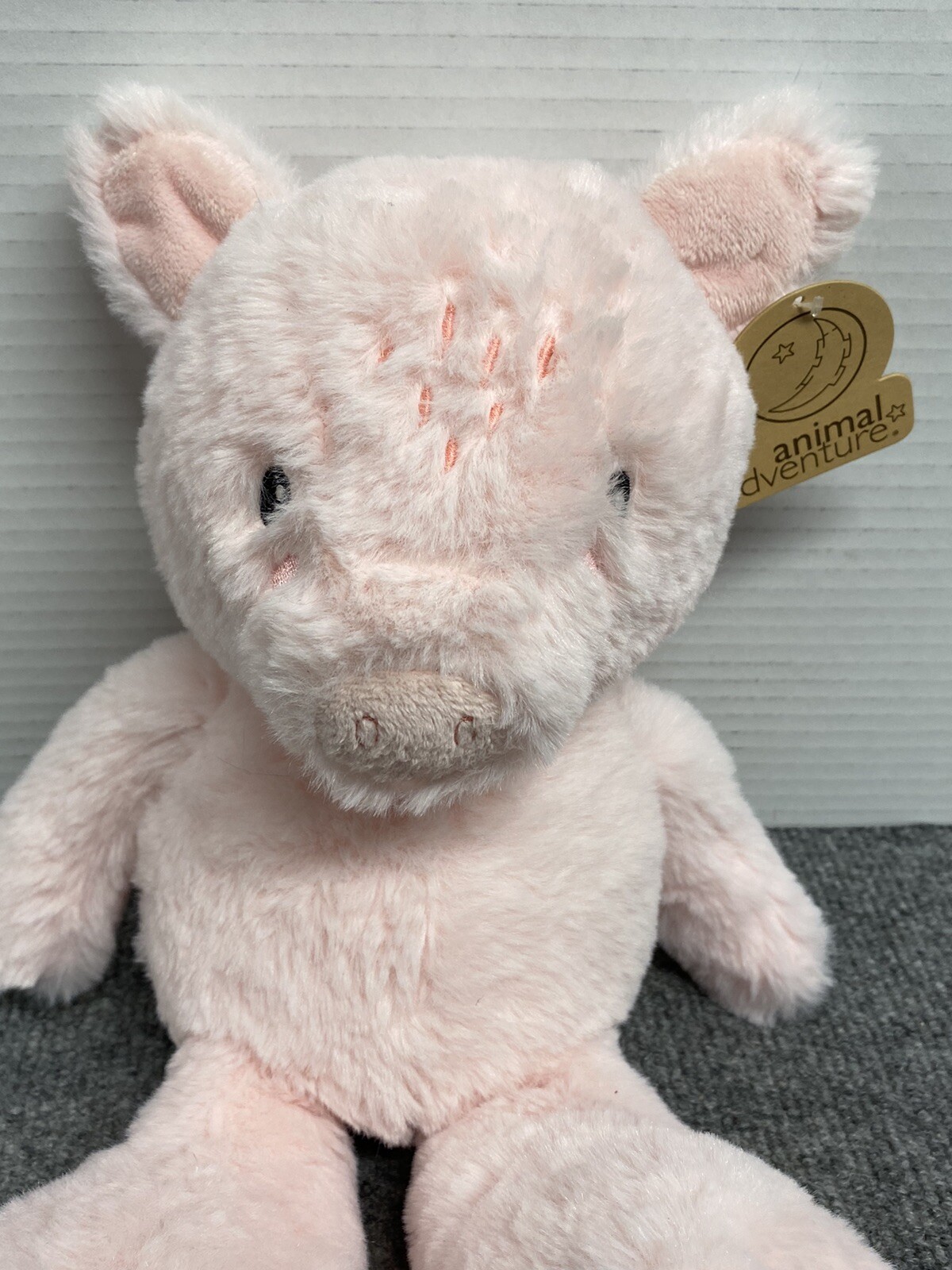 Animal Adventure Pig Plush 12” Pink Super Soft Stuffed Animal Big Feet