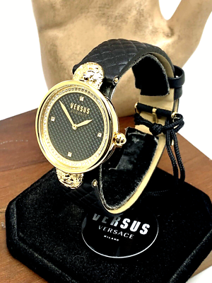 Versus by Versace Women\'s Watch VSPZU0221 Black Dial Gold Case Leather Band Versus by Versace Women main image 3