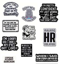 Funny Sarcastic Enamel Pin Badge - Choose Style