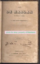 Jose Gomez Hermosilla Book Arte De Hablar First Volume 1853