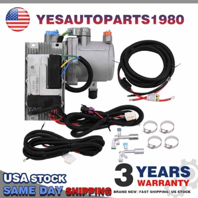 12V Electric Auto Air Conditioner Scroll Compressor A/C With Control Panel Kit