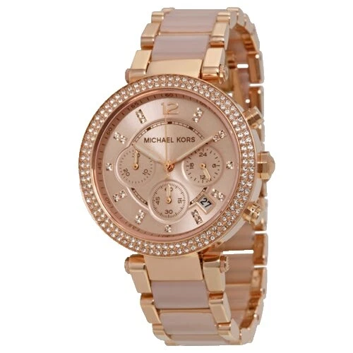 Banda de acero inoxidable Michael Kors Parker Caja de acero inoxidable Relojes de pulsera