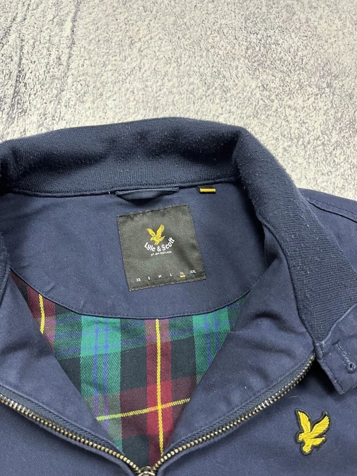 Chaqueta de bombardero Harrington Lyle&Scott forrada a cuadros con cuello dinero antiguo para hombre talla XL Foto 4 de 4