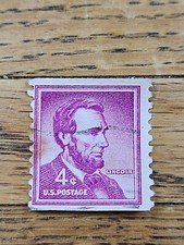 US Stamp Abraham Lincoln 4c Used Bar Cancel 1036