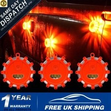3x Car Breakdown Road Safety Warning Lights Multifunction Flashing Beacons UK