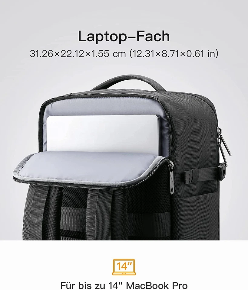 Inateck 20L Carry-on Reise Rucksack Low-Cost Airlines Geschäftsreise Pendeln - Bild 4 von 4