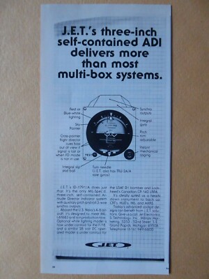 8/1980 PUB JET ELECTRONICS US NAVY A-6 ADI DIRECTOR INDICATOR ORIGINAL ANZEIGE