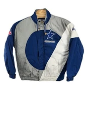 Vintage 90s Dallas Cowboys Apex One Pro Line Jacket Puffer Bomber Big Logo XL