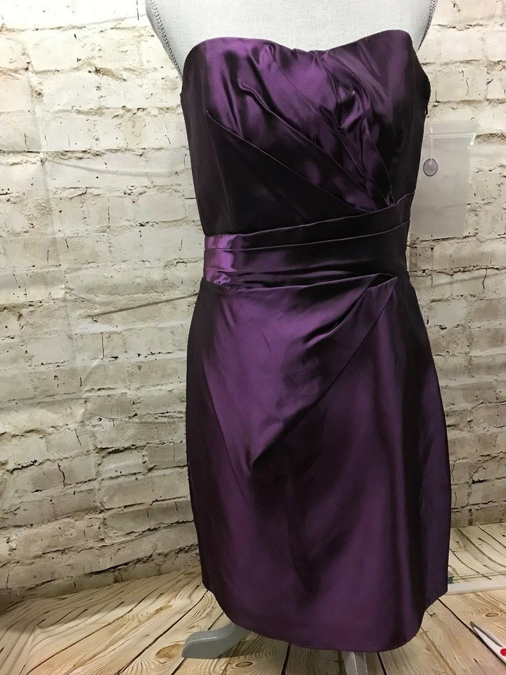 Vestido JLM COUTURE Alvina Valenta Talla 12 Púrpura Formal Dama de honor Baile de graduación Recepción Foto 4 de 4