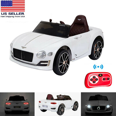 Bentley Style Kids 12V Ride On Car Toys Battery Operated Electric Leather Seat