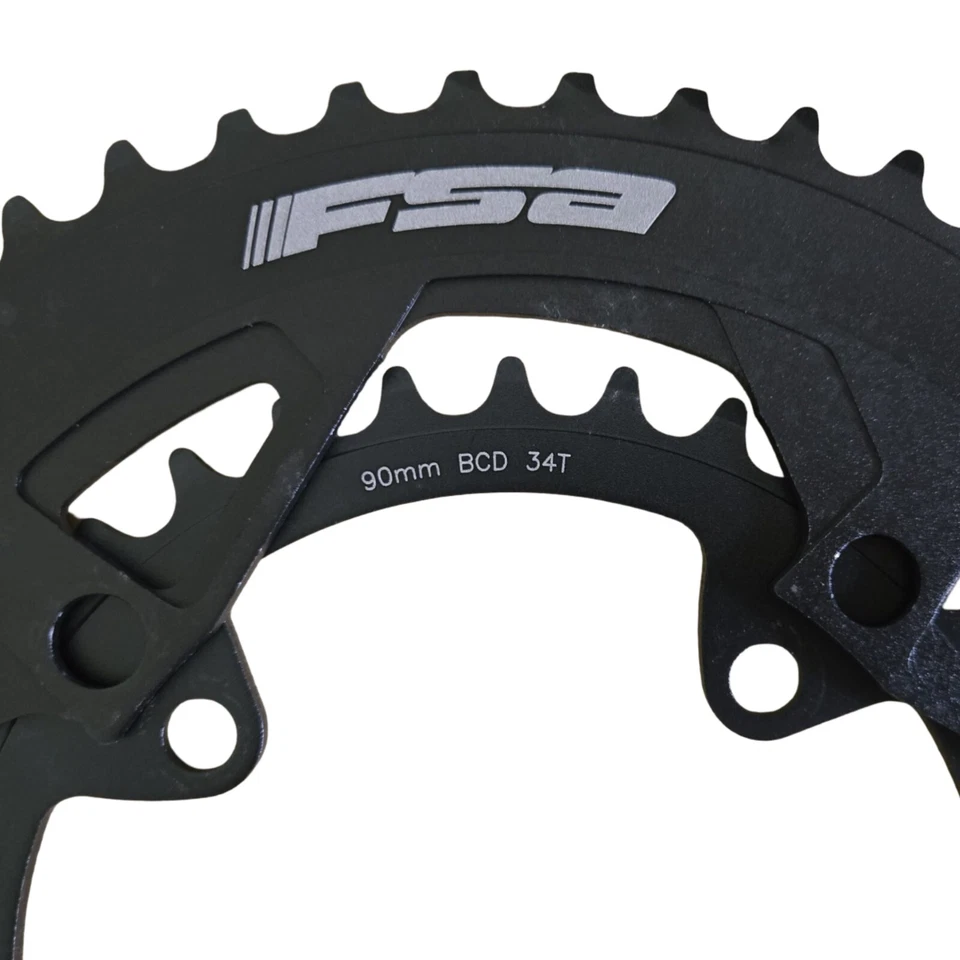 FSA Road bike Chainring Set 50T 34T Alloy 11 speed 120BCD 90BCD 4 Bolt - Image 3 of 4
