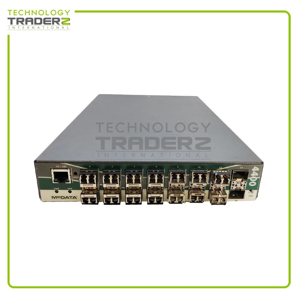 EMC PMN4400 16-Port Network Switch 007-000192-002 W/ 14x Transceivers 869476 - Image 3 of 4