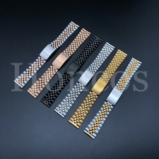 18-22 MM Steel Bracelet Watch Band Strap Replacement Jubilee Vintage Flat end US