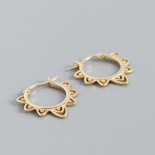 Hollow Flower Hoop Earrings for Women