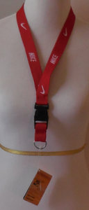 red and white nike lanyard