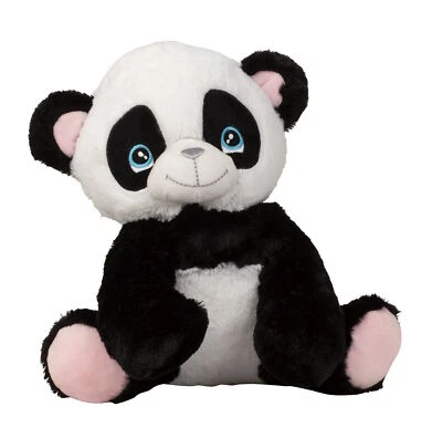 LIFESTYLE & MORE Plüschtier Teddybär Pandabär schwarz/weiß mit süßen Augen sitzend Höhe 30 cm