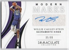 2018-19 Immaculate Modern Marks Autographs MM-WCS Willie Cauley-Stein Auto 35/99
