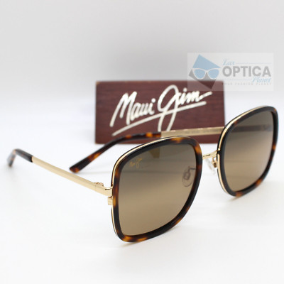 NEW Maui Jim PUA Women Polarized Sunglasses Tortoise w/Gold Frame HS865-10