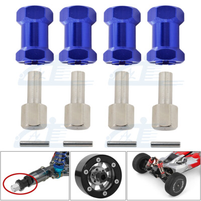 4x 12mm Wheel Hex Hub Adapter 20mm Extension For 1/10 RC Crawler SCX10 D90 Blue