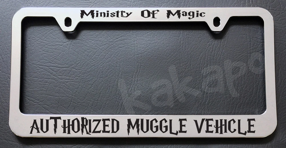 Harry Potter Ministry of Magic Authorized Muggle Chrome License Plate Frame