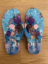 Frozen Flip Flops for Little Girls - 17cm Shoe Length.