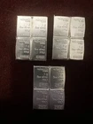 3x Valcambi Suisse 4x1g Silver Combi Bars 12g .999 Fine Breakable Lot