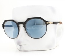 Persol Sunglasses PO2488S 1117/56 Semi Gloss Black Blue Mirror Glass with Case