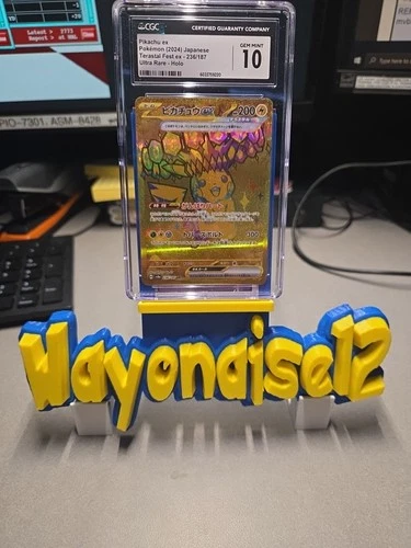 2024 Pokemon Japanese Pikachu ex 236/187 UR Holo Tera Fest CGC 10 GEM MINT