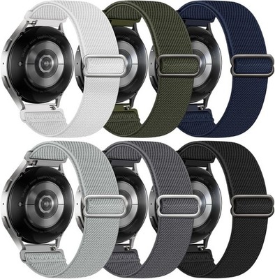 6 Pack Elastic Nylon Sport Strap Compatible with Samsung Galaxy Watch 40mm 44mm
