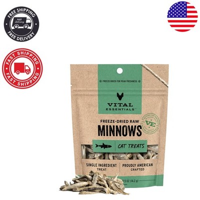 Freeze Dried Minnows Cat Treats | Grain-Free & Healthy 0.5 oz